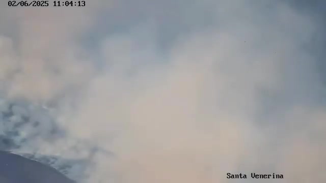 Il momento della colata piroclastica nel versante sud-est dell'Etna ripreso dalla telecamera di Santa Venerina della Protezione Civile Regione Sicilia.  Nel secondo video, di Mario Denaro, la fuga degli escursionisti e dei visitatori della direzione della colata